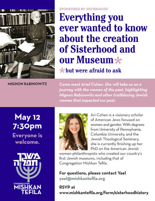 Banner Image for Sisterhood Presents: The History of CMT Sisterhood and our Museum